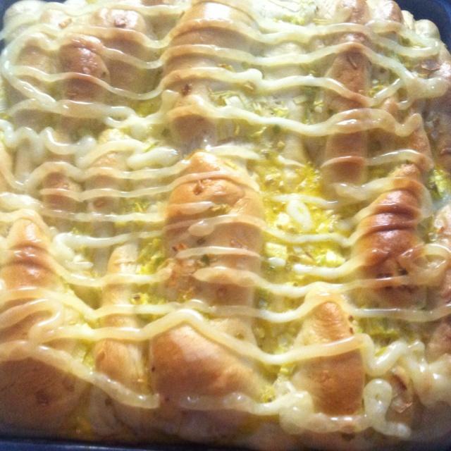 面包机版葱油排包的做法