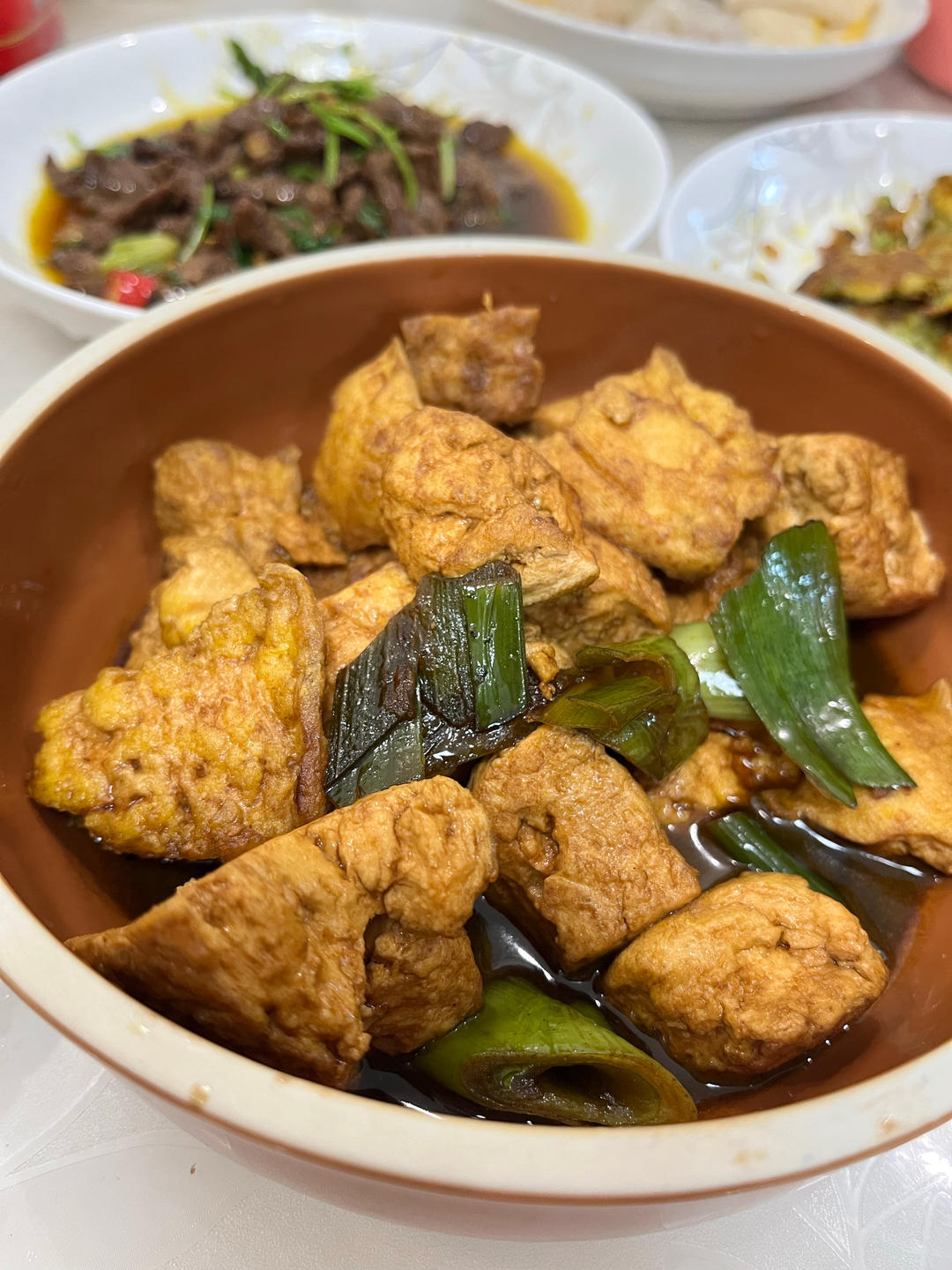 葱烧豆腐