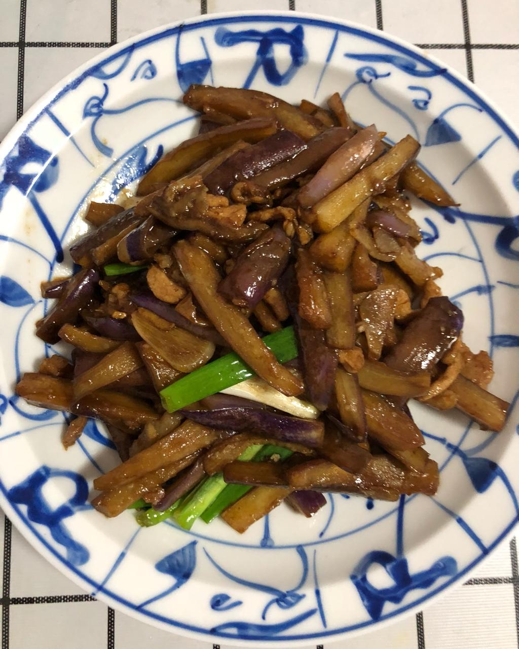 肉炒茄子丝