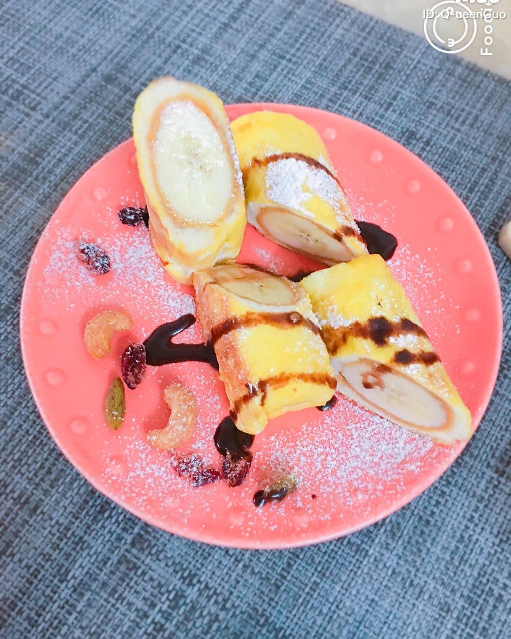 快手早餐香蕉吐司卷