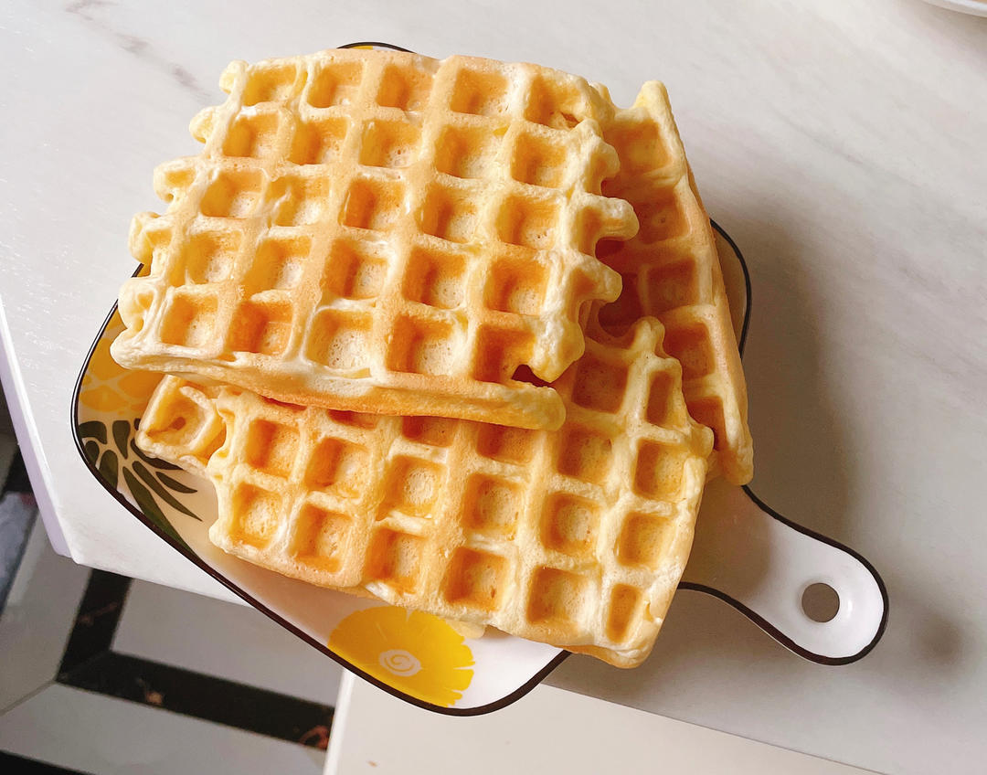 华夫饼（无泡打粉、天然气灶、零失败）