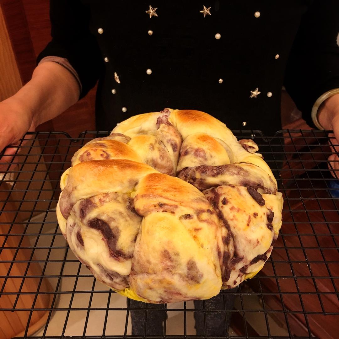 入门级不用揉出膜的手撕紫薯面包无黄油版