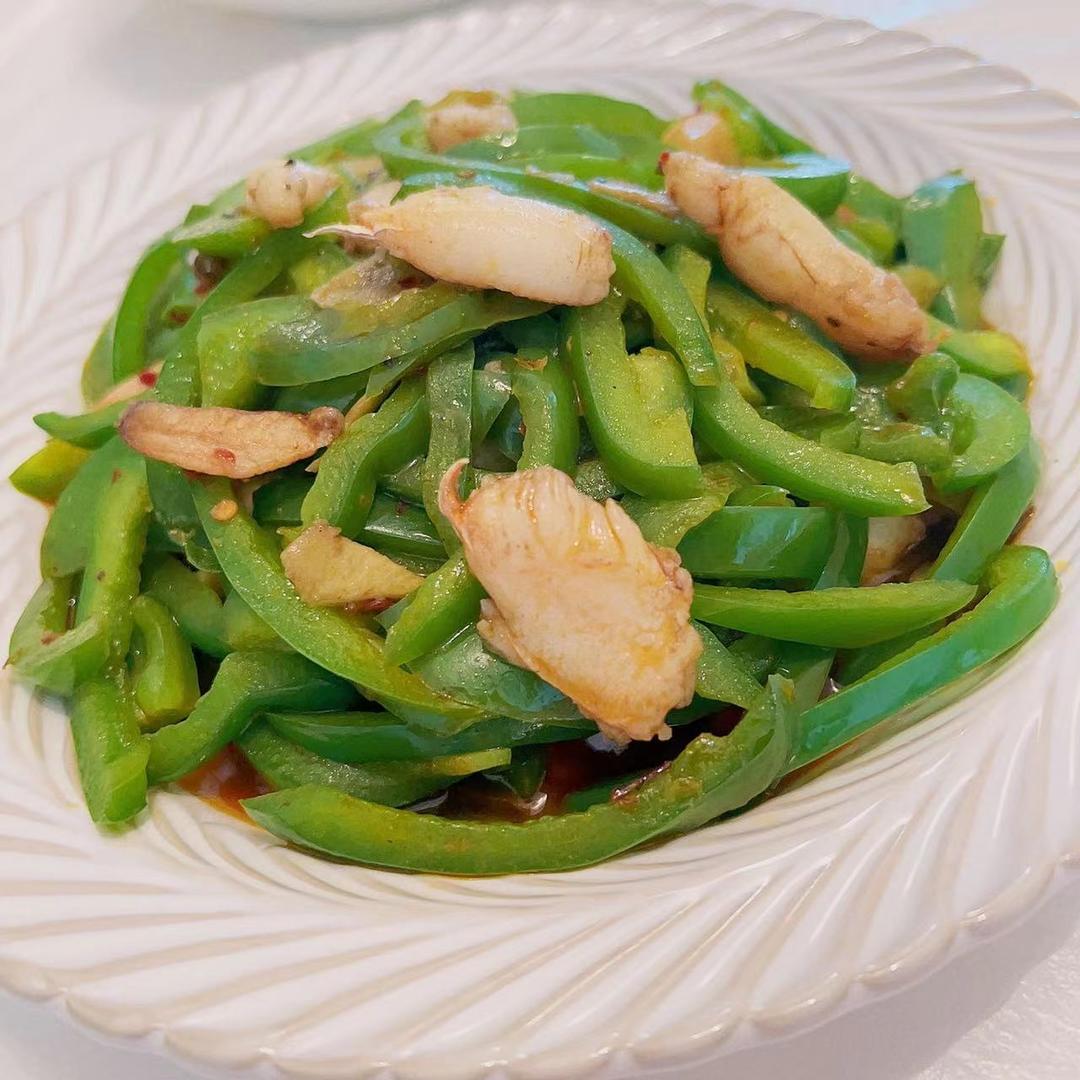 圆椒炒蟹腿肉