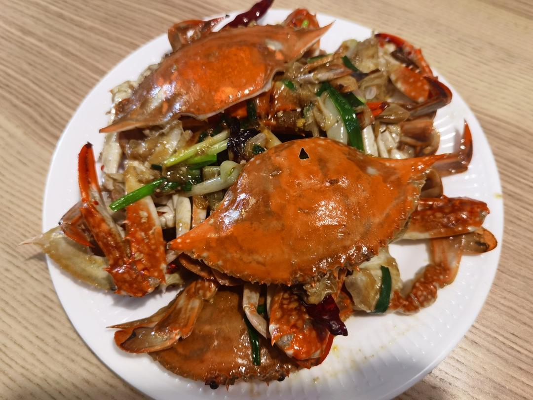 葱姜炒梭子蟹（very easy）