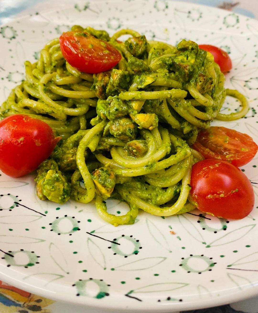 Pesto pasta罗勒叶酱意面