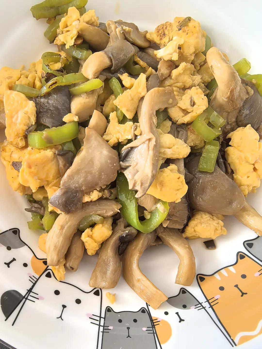 秀珍菇炒鸡蛋