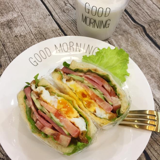 #早餐分享#三明治#美好的一天从早餐开始#的做法