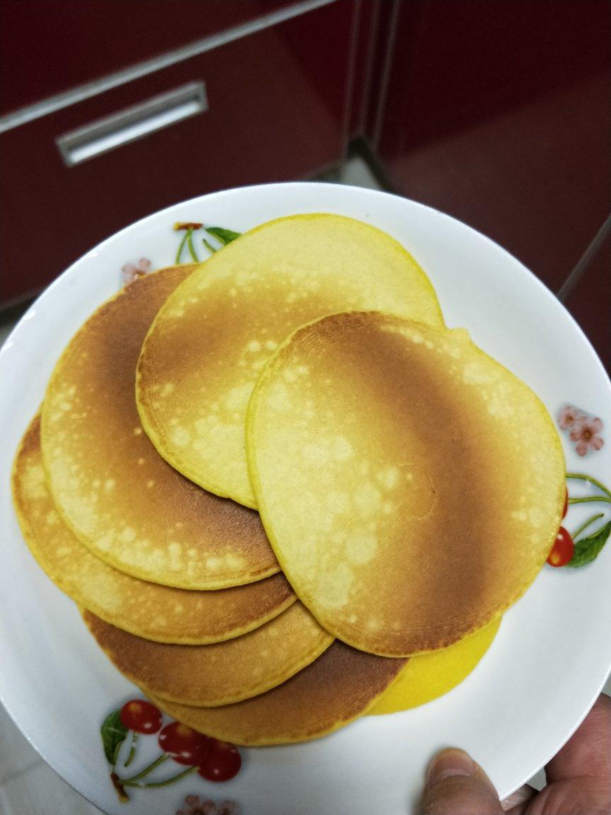 鸡蛋玉米饼（附松饼煎圆的方法）