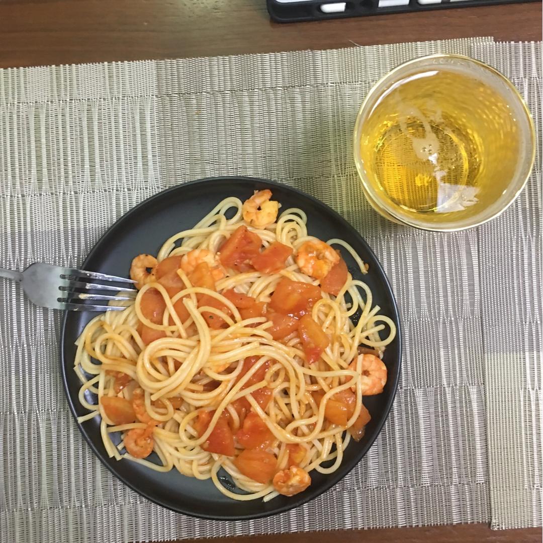 减脂|美味又低脂的虾油虾仁意大利面