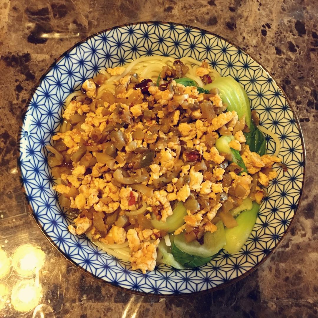 榨菜肉末汤面