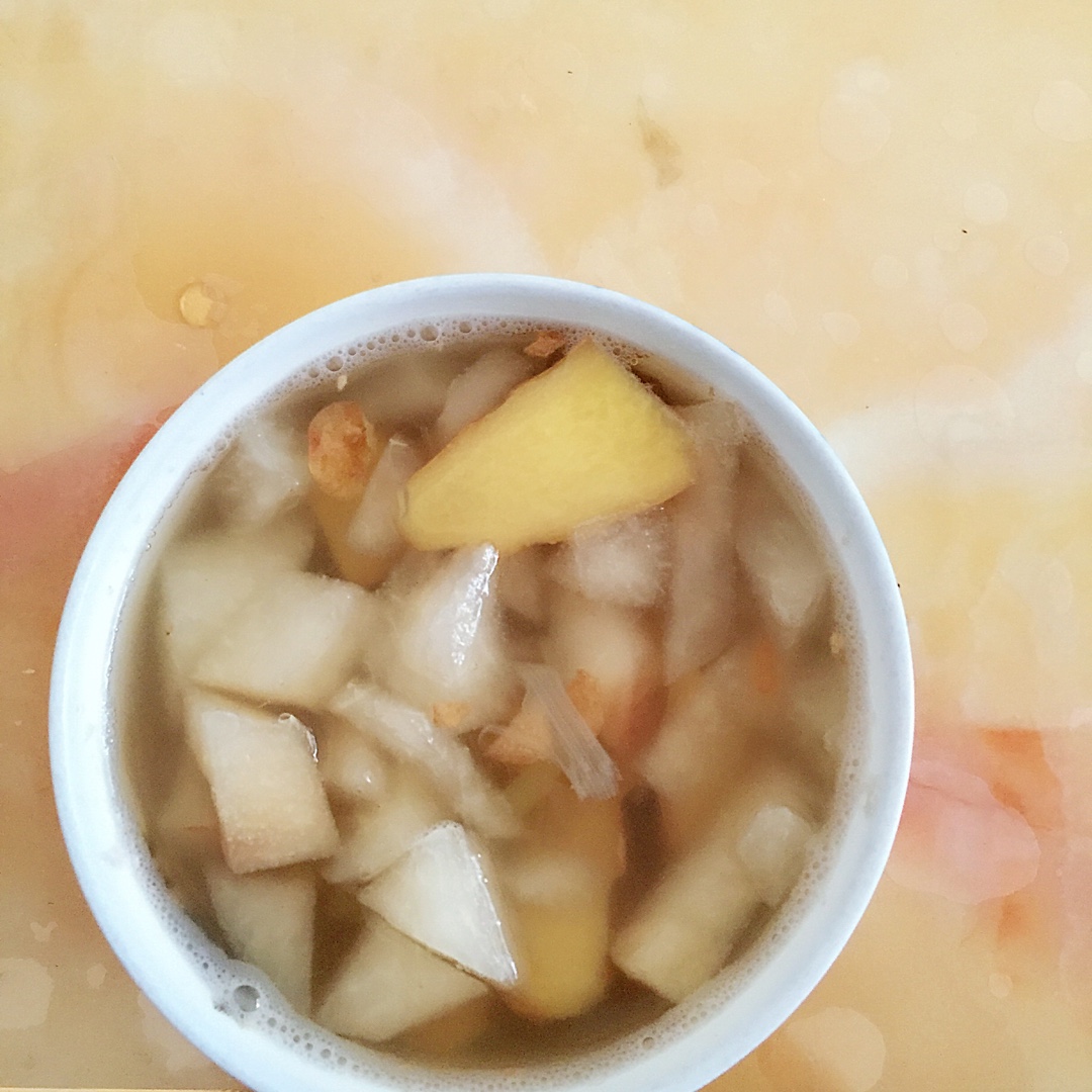 雪梨姜汤(治疗感冒)