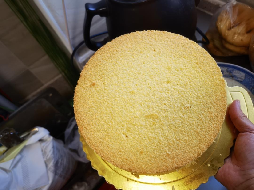 自用一次6寸两个戚风蛋糕，红丝绒生日蛋糕胚