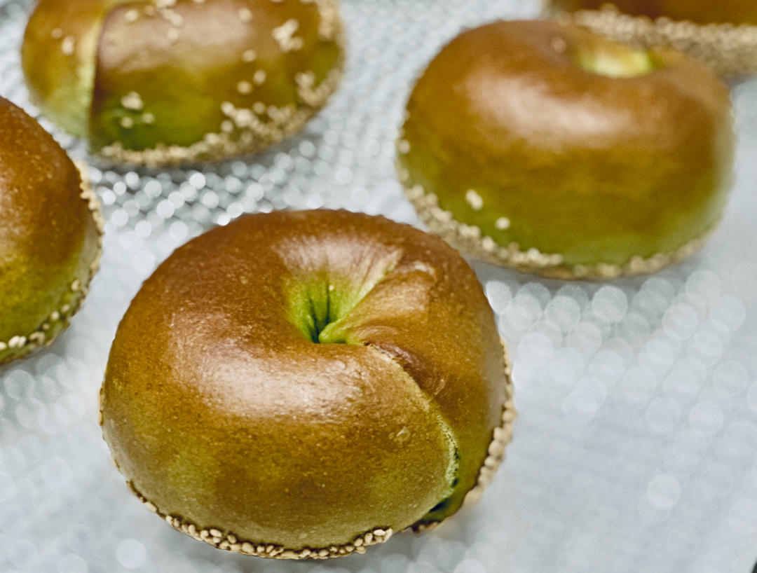 开心果奶盐贝果｜无油低糖