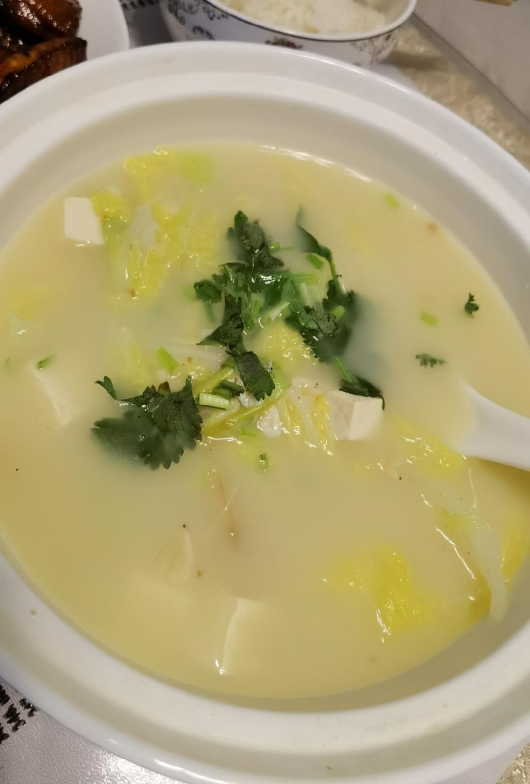 开洋豆腐炖白菜