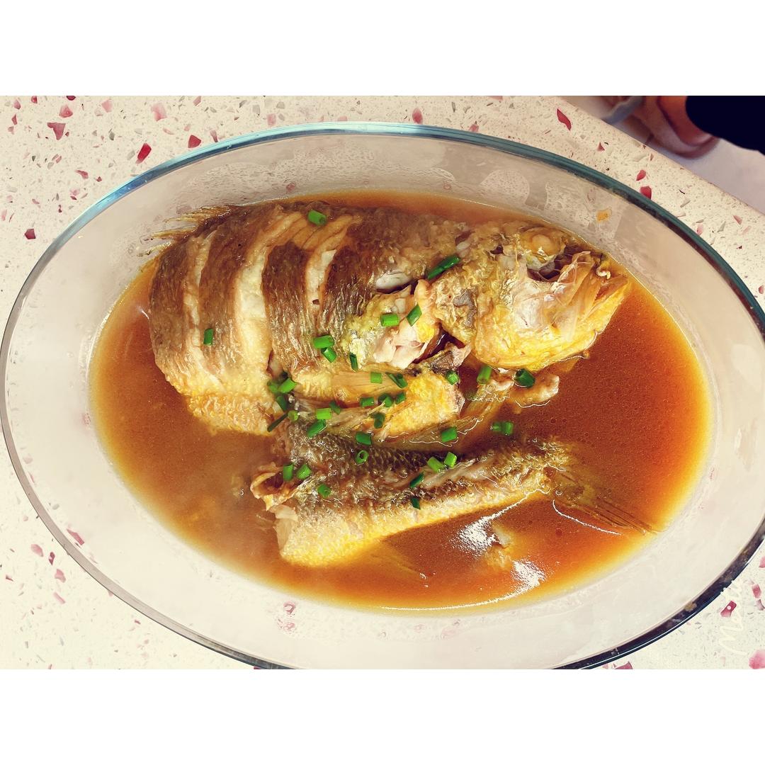 95家庭版红烧 糖醋大黄花海鲈鱼95的做法