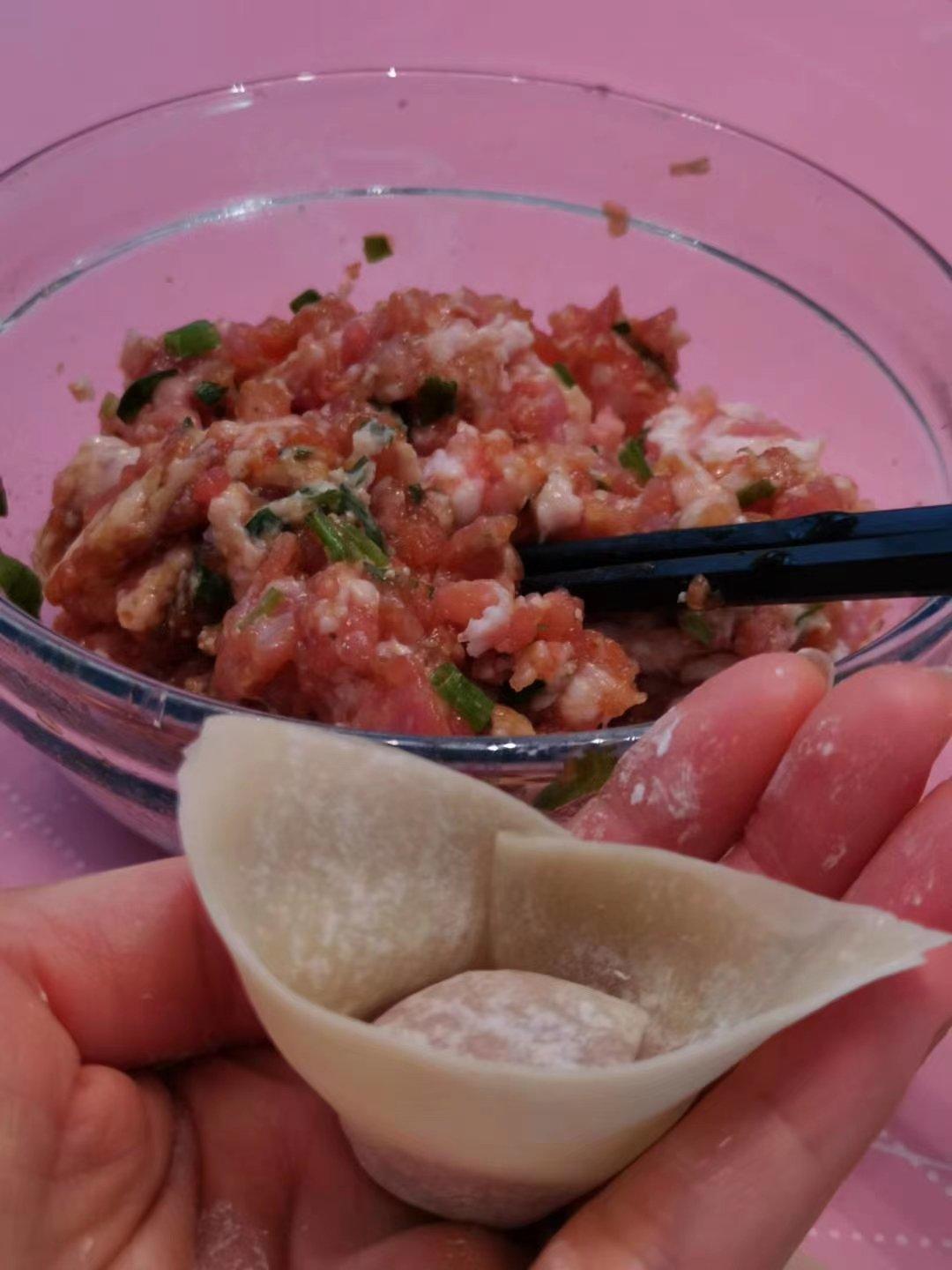 馄饨（两种包法）