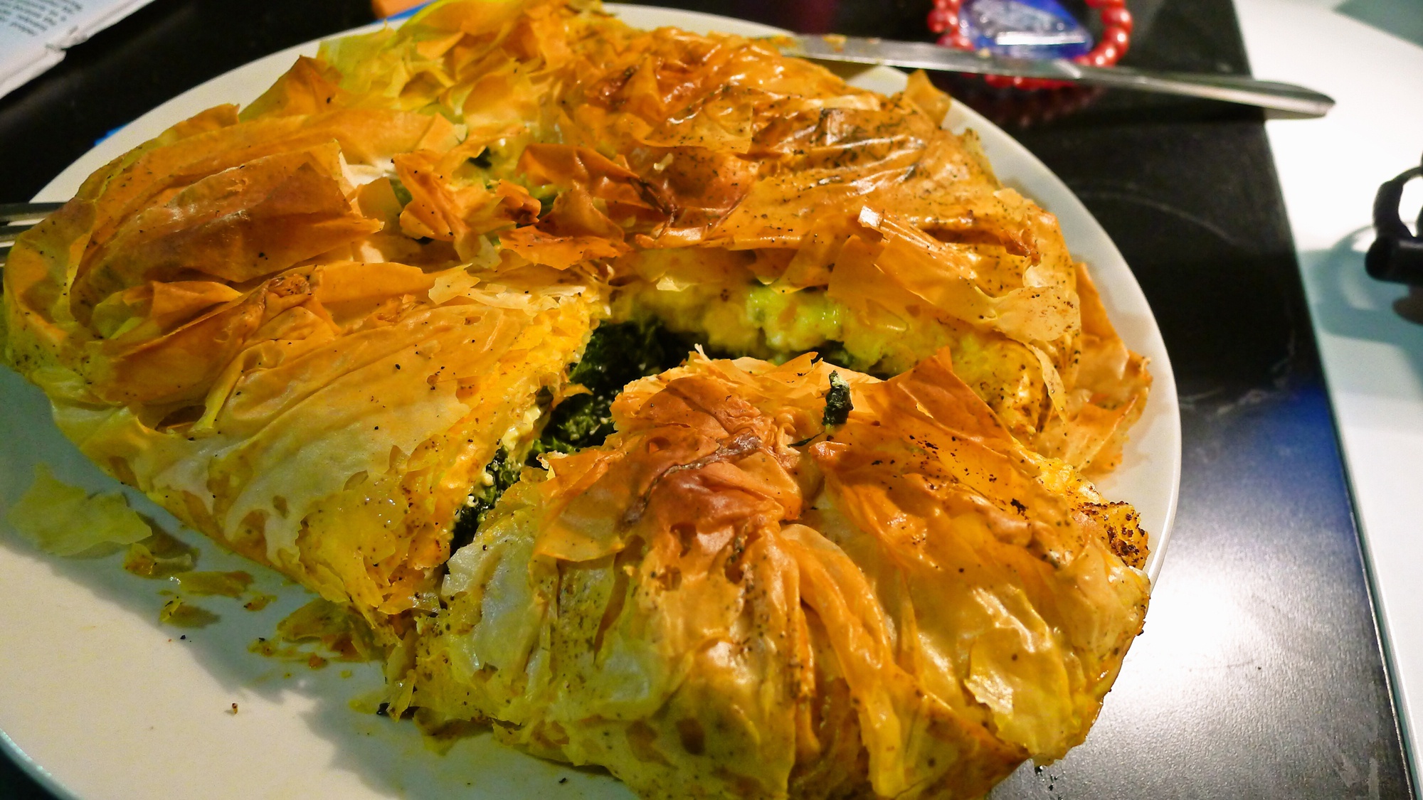 菠菜羊干酪派