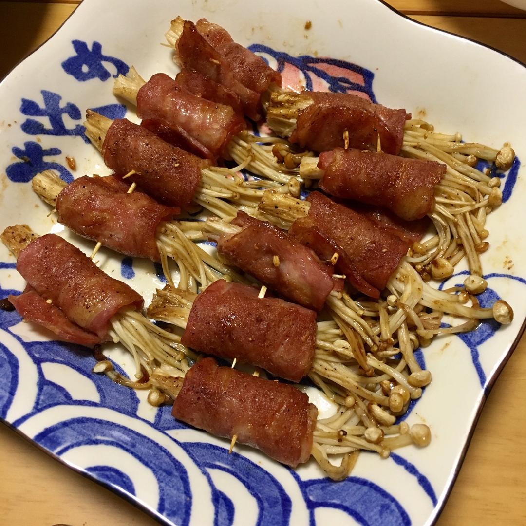 烤培根卷金针菇