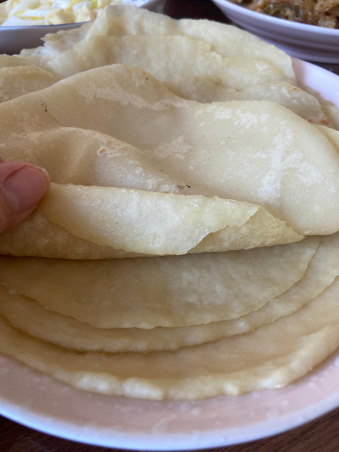 春饼这样做超快速‼️1分钟10张‼️薄透柔软‼️