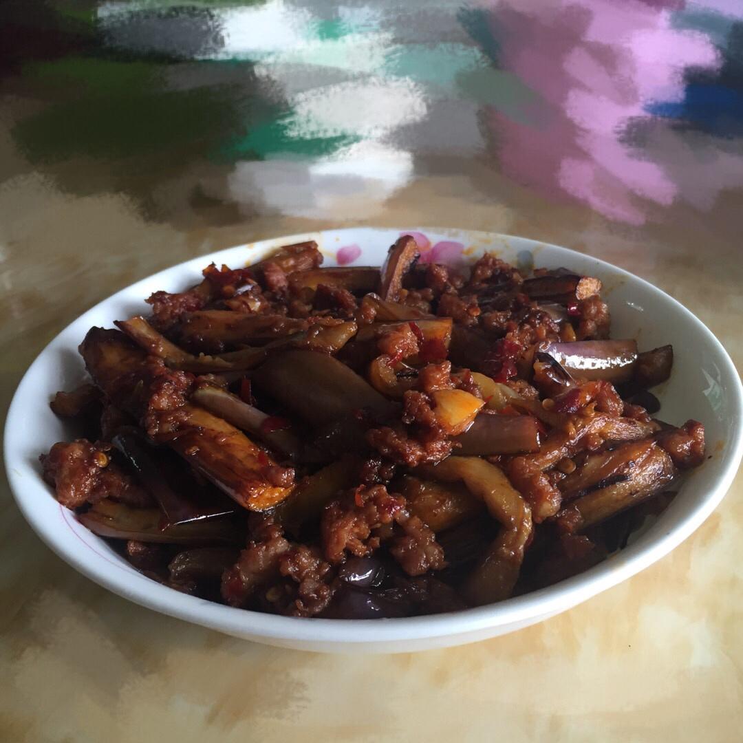 酱爆肉末茄子