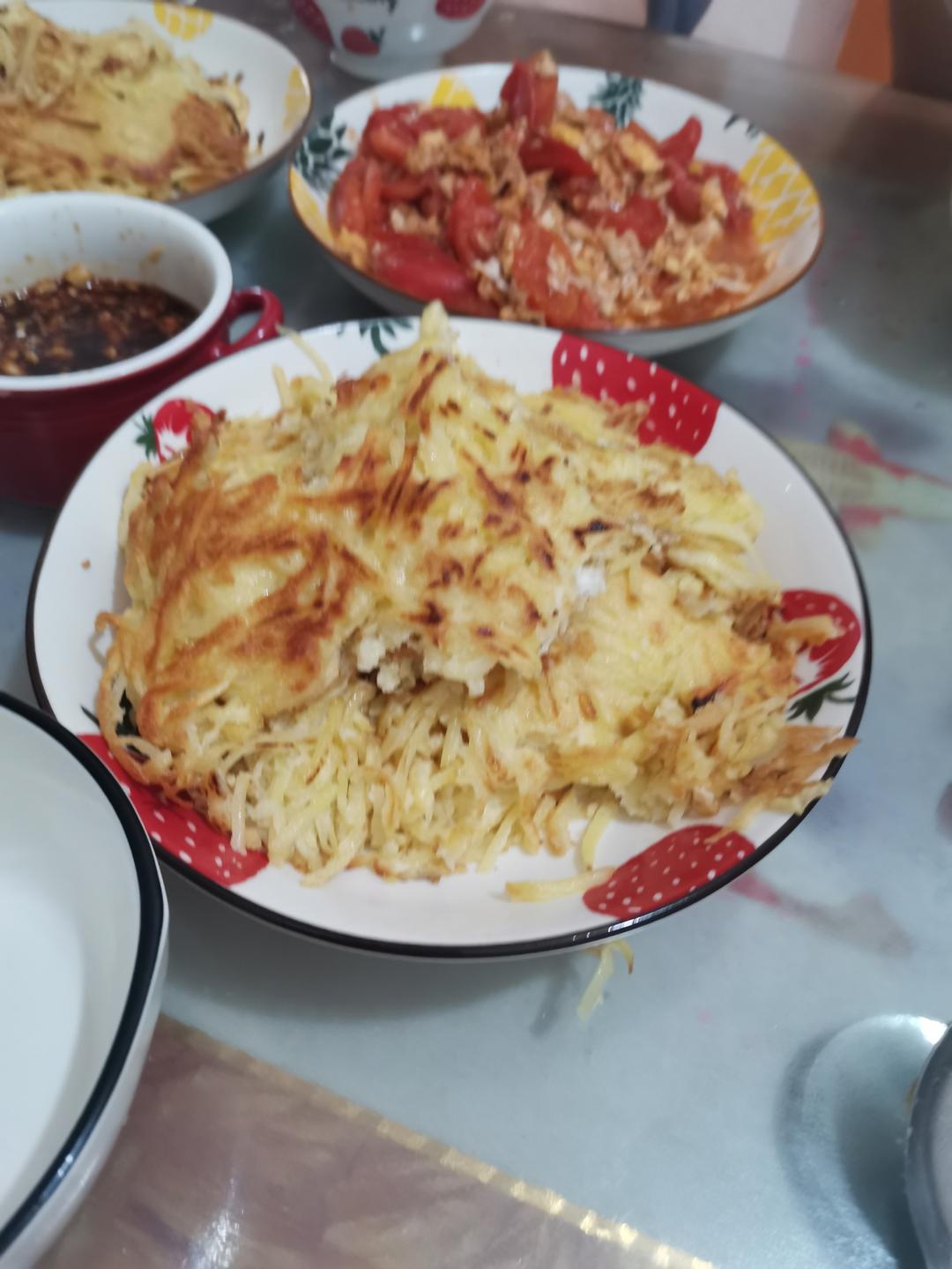 土豆丝鸡蛋饼