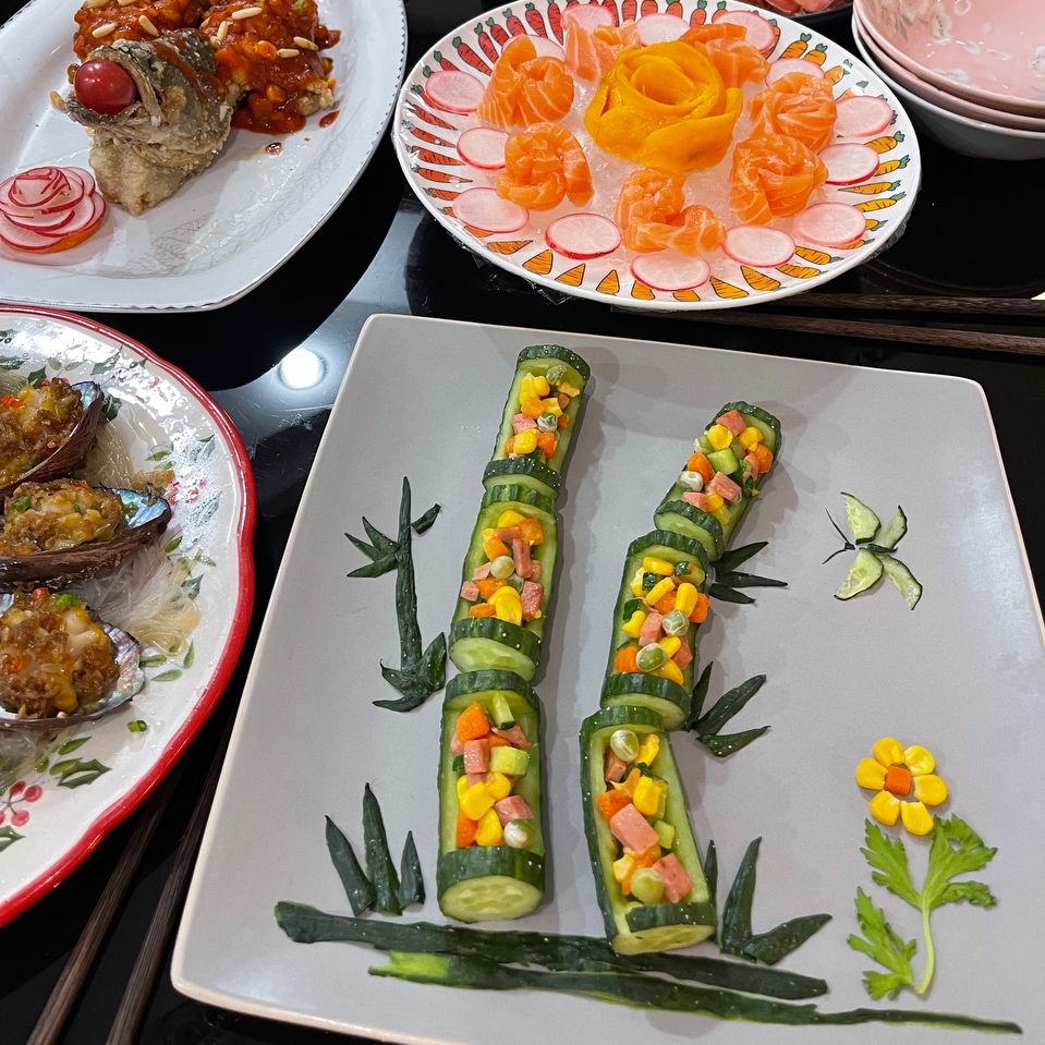 最美年夜饭🎋竹报平安-黄瓜玉米青豆沙拉的做法 步骤13