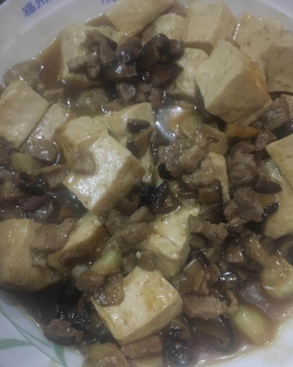 超级下饭的香菇肉沫豆腐