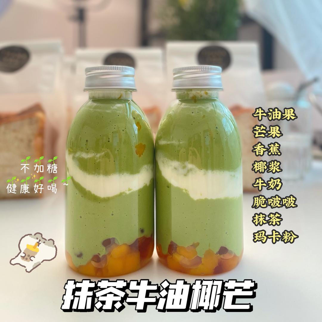 抹茶牛油椰芒的做法