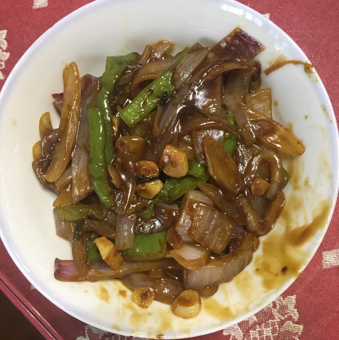 洋葱青椒炒肉丝