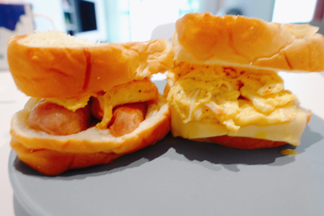 🥪韩式网红厚片❗️蒜香滑蛋吐司三明治