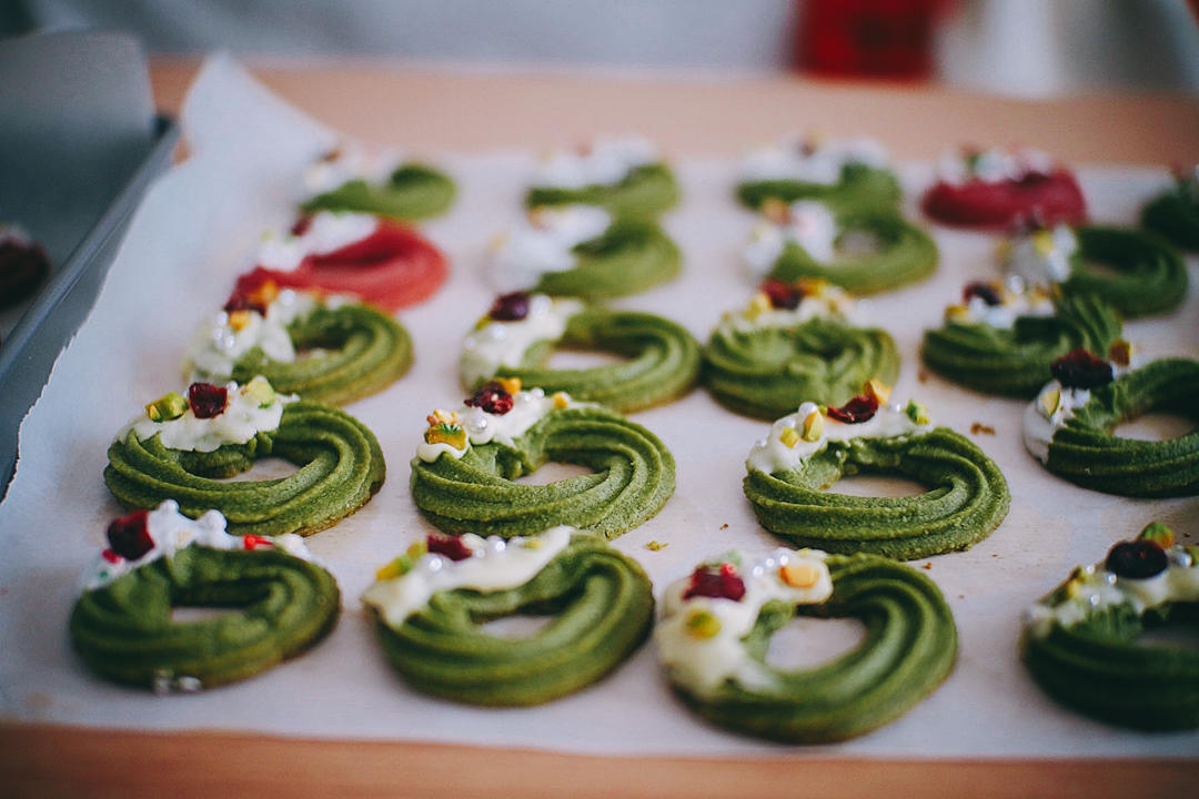 【圣诞】花环小曲奇 Christmas Wreath