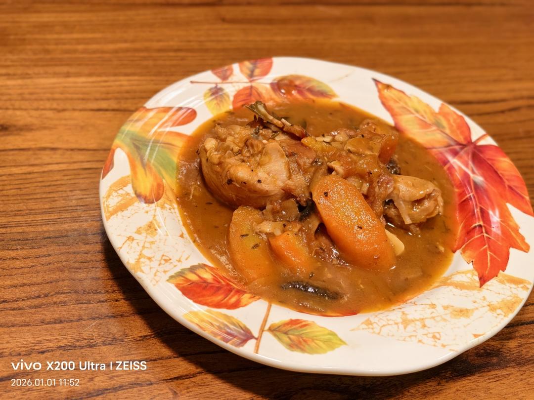 法式红酒炖鸡腿