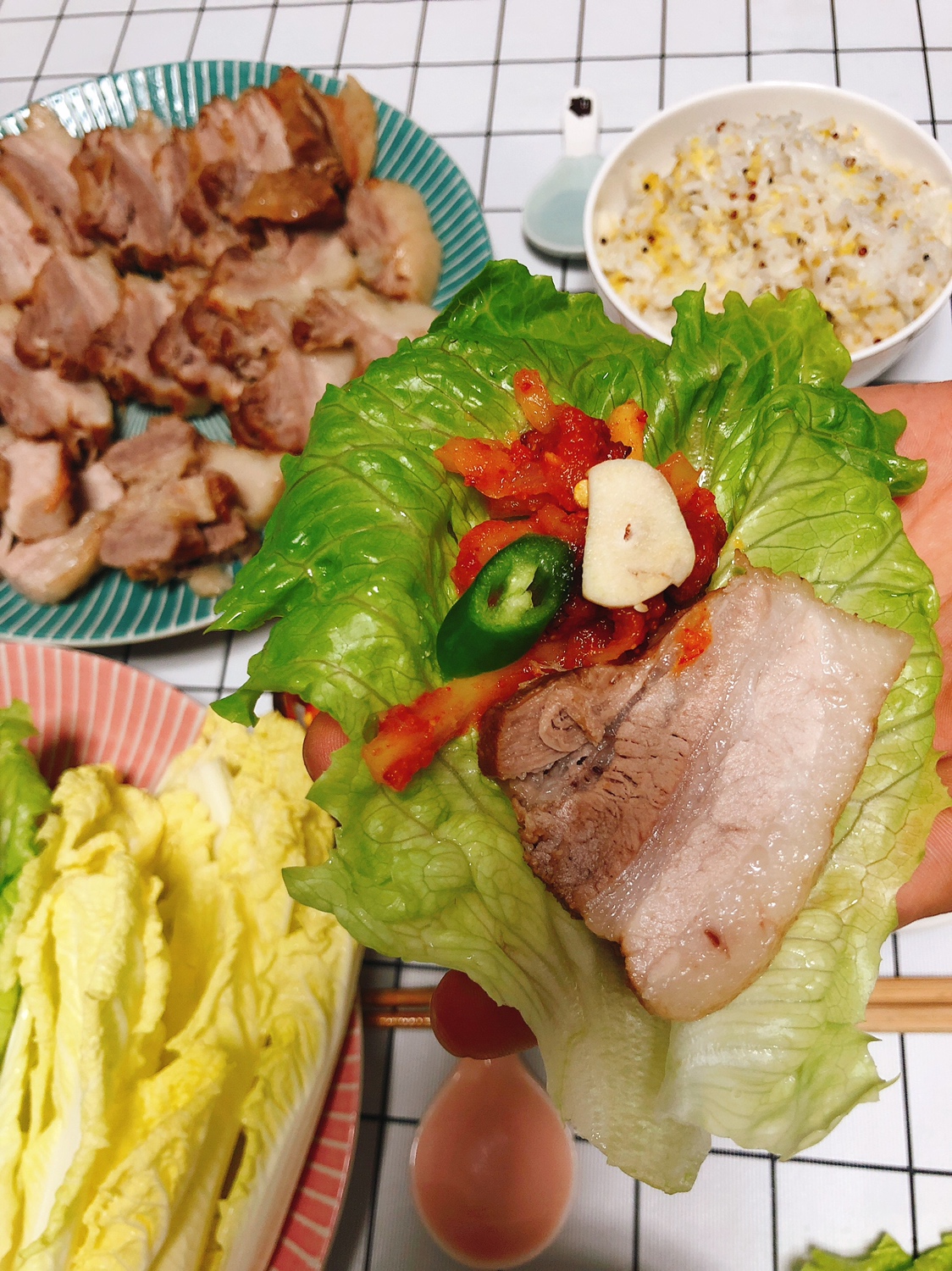 韩式水煮肉/五花肉包菜（보쌈)的做法 步骤17