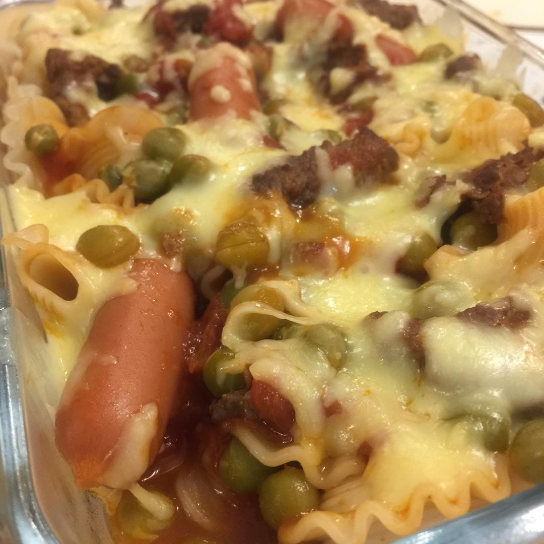 （完胜必胜客的）番茄肉酱意大利面～