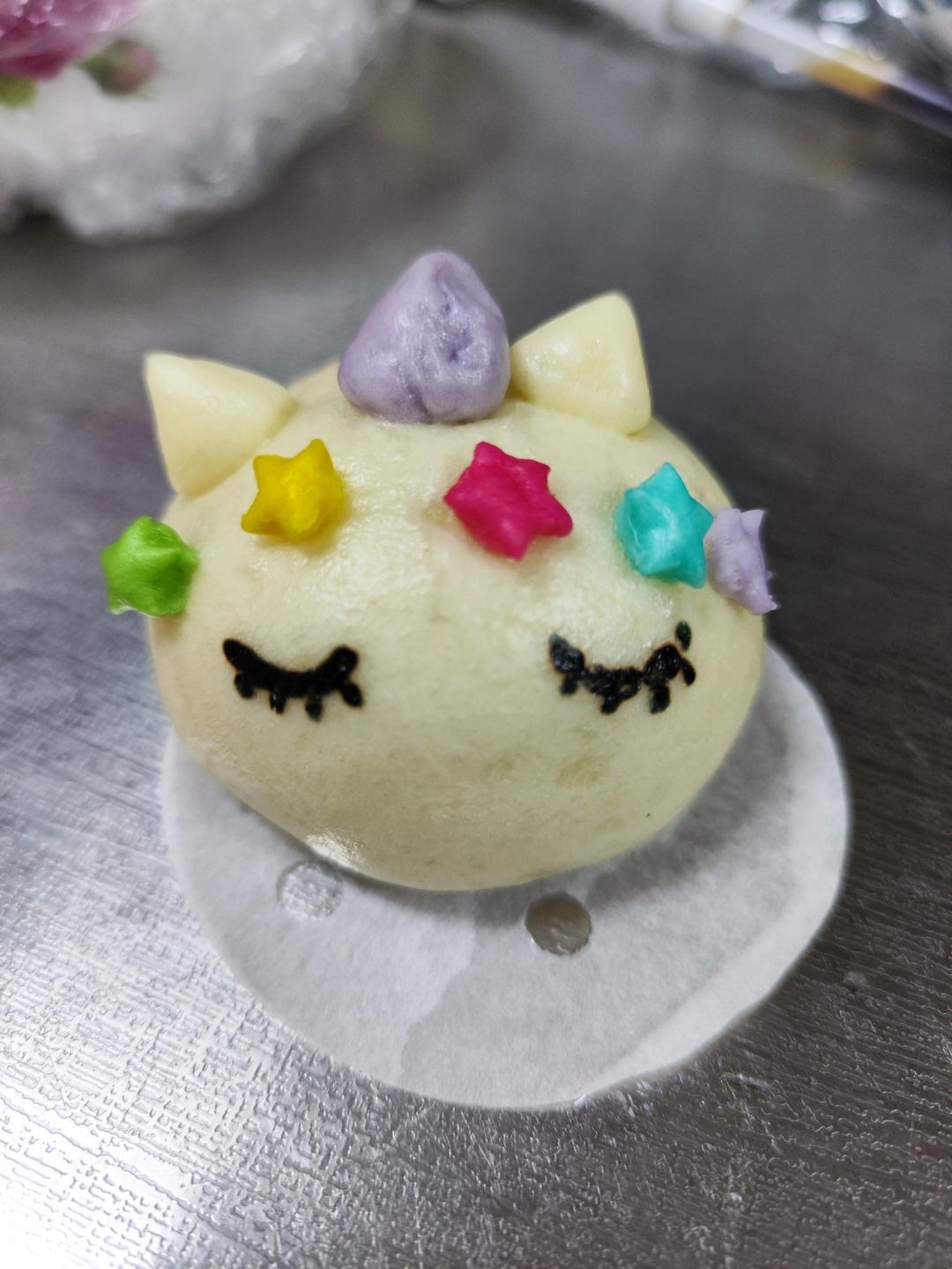 独角兽卡通馒头教程