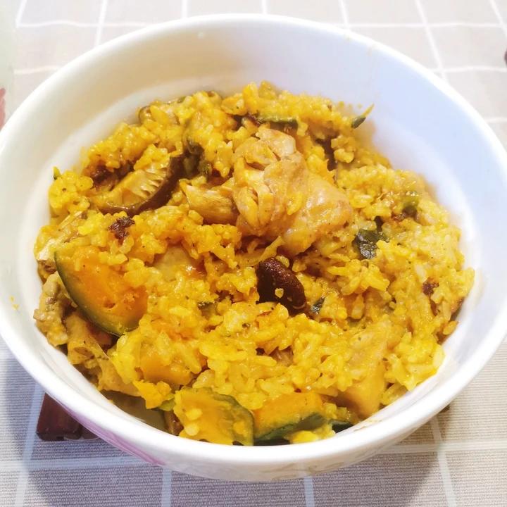 南瓜鸡肉炊饭