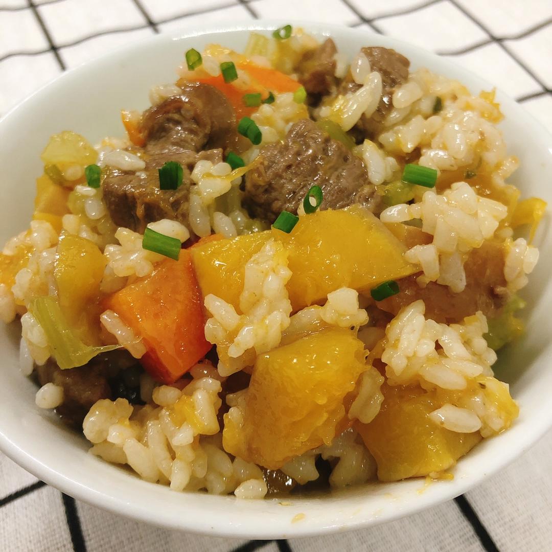 美味到不行的南瓜饭