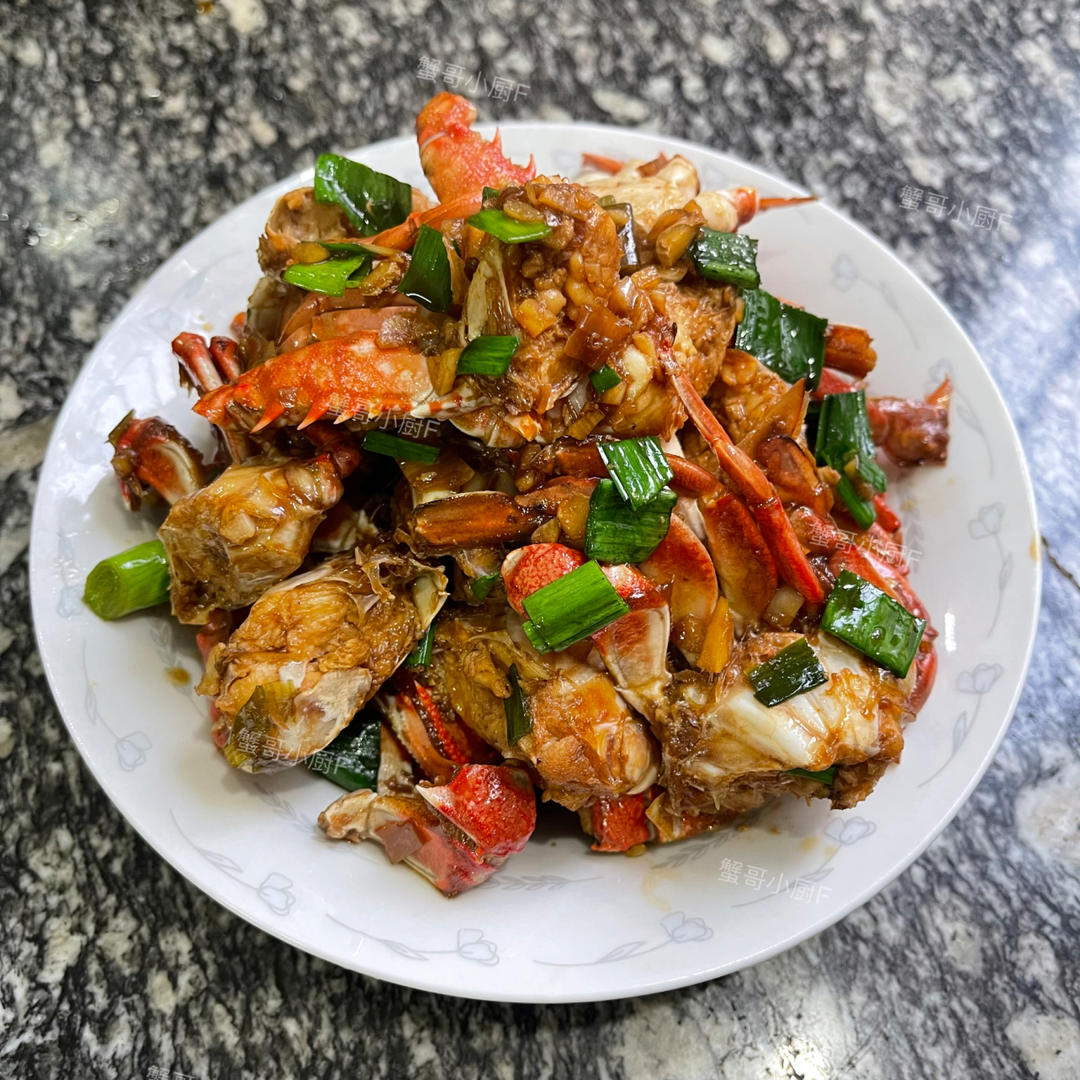 ㊙️家常生炒蟹块（下酒绝配）