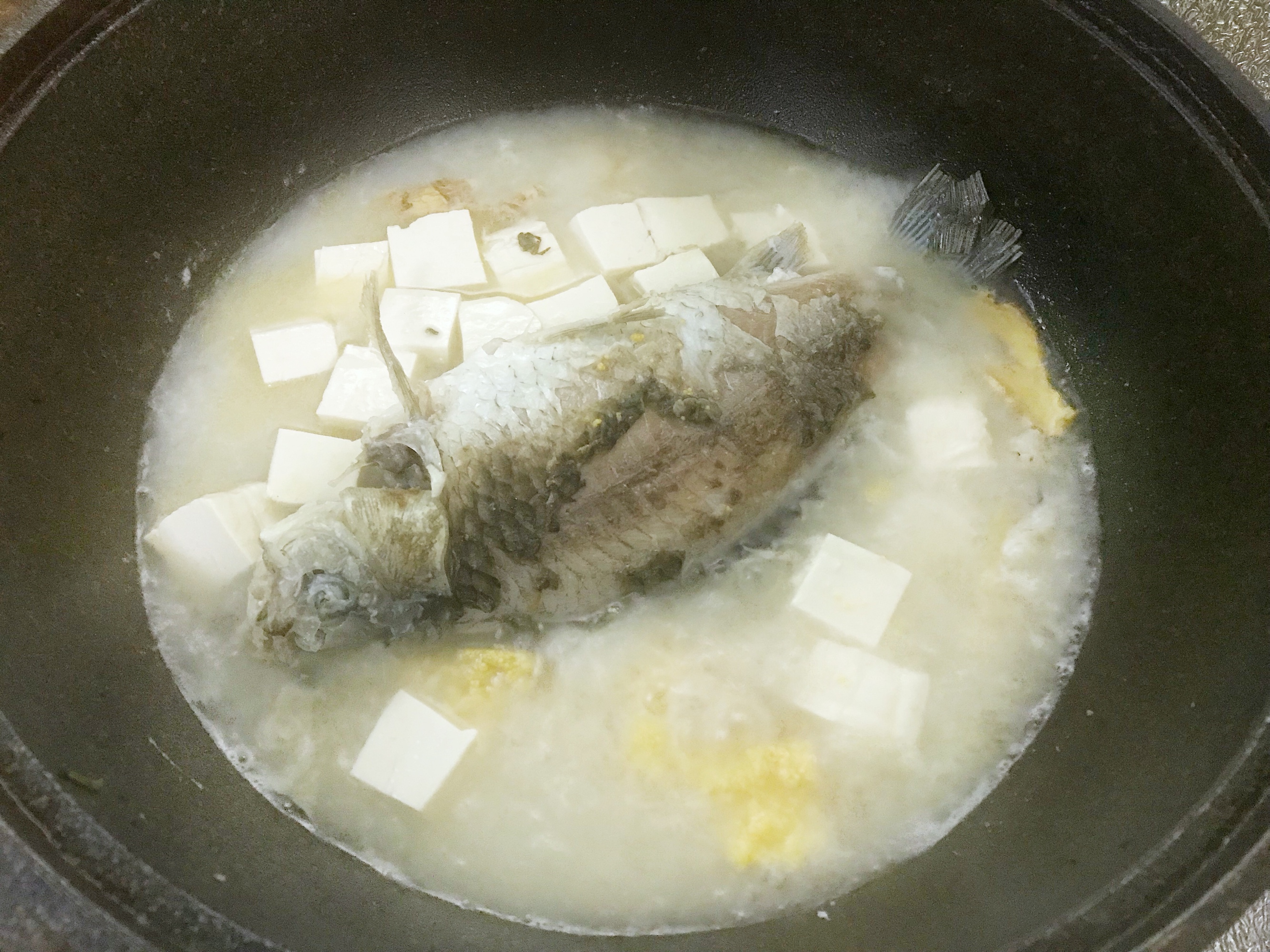汤白鱼鲜营养多，鲫鱼豆腐汤的做法 步骤7