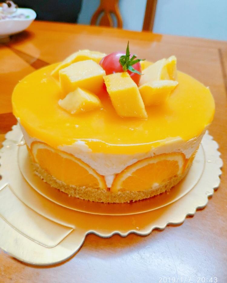 time1993做的【视频】芒果慕斯(6寸) | 含镜面果胶配方 芒果慕斯蛋糕