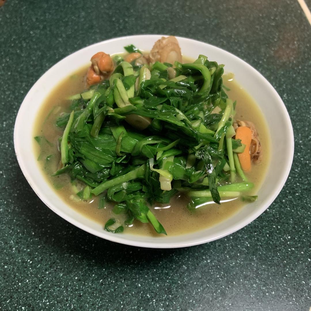 扇贝肉炒韭菜