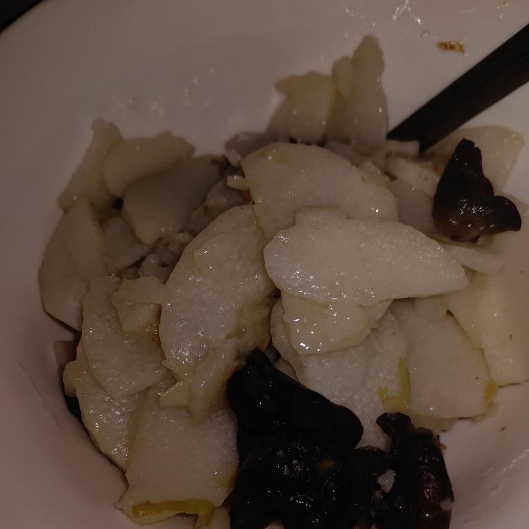 肉片山药炒木耳