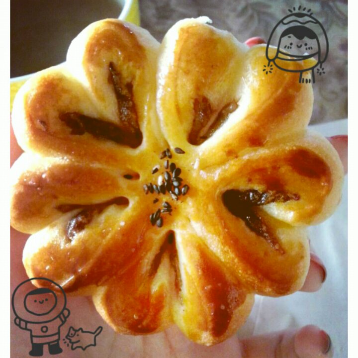 美丽丽的花朵面包-图片详解版