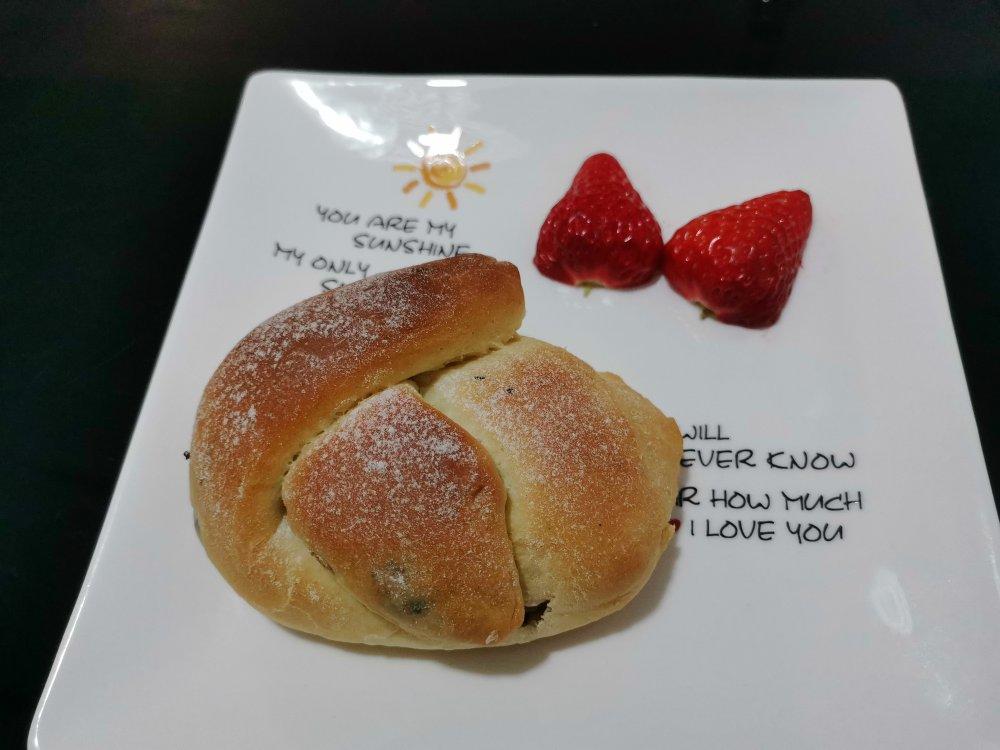 全麦牛奶蜜豆软欧