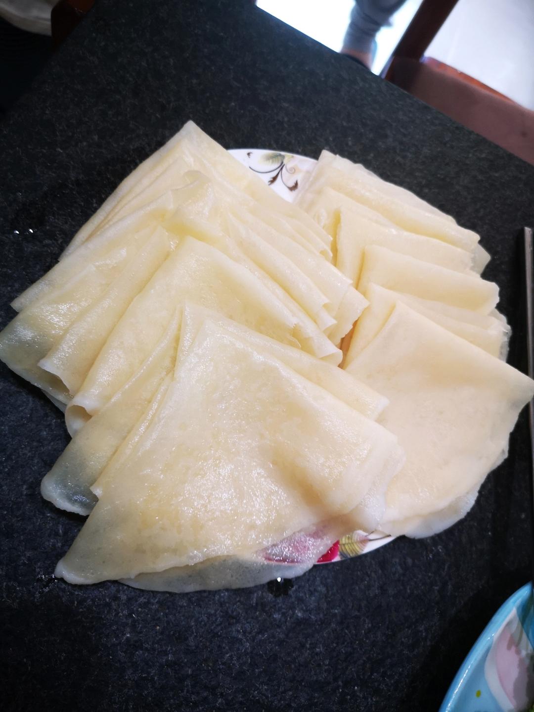 ㊙️薄如纸的春饼 卷饼  附擀饼不破视频  步骤超详细