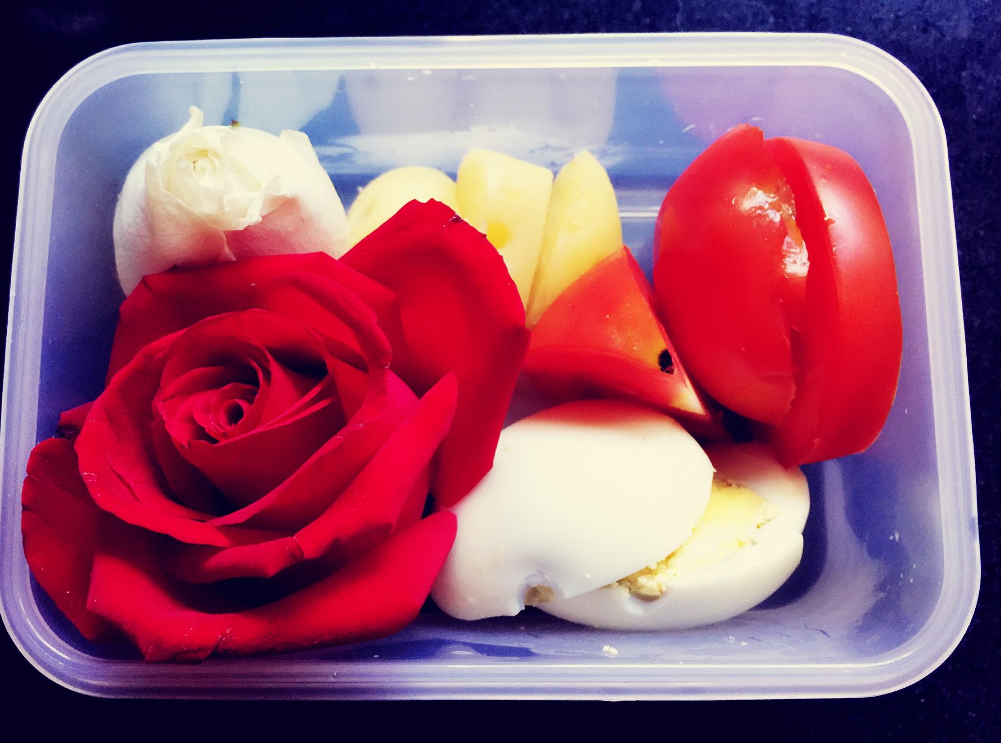 七夕早餐-白玫瑰与红玫瑰的做法