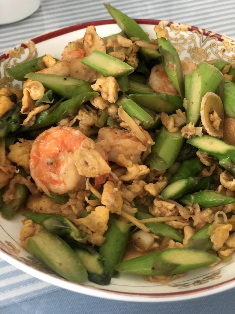 芦笋炒虾仁