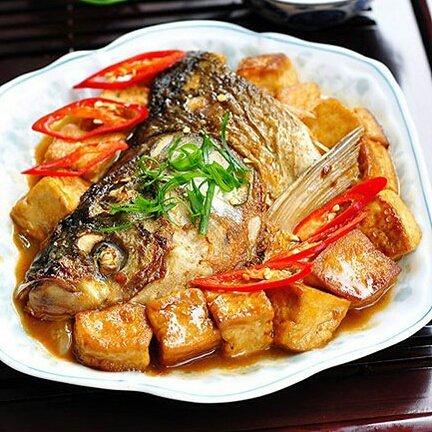 红烧鱼头豆腐的做法