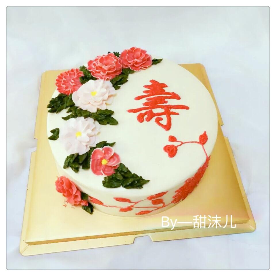 单层贺寿蛋糕