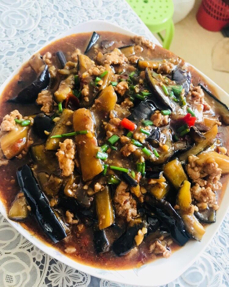 红烧肉沫茄子